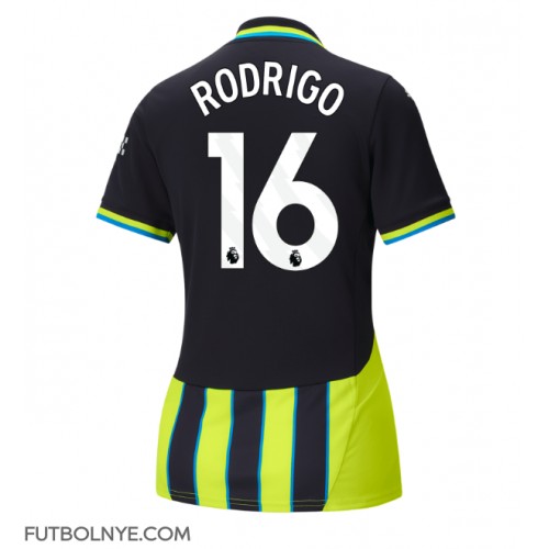 Camiseta Manchester City Rodri Hernandez #16 Visitante Equipación para mujer 2024-25 manga corta